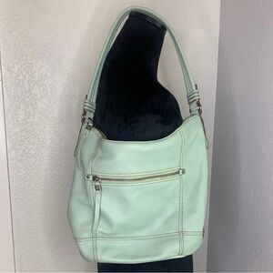 The Sak Mint Green Leather Shoulder Bag